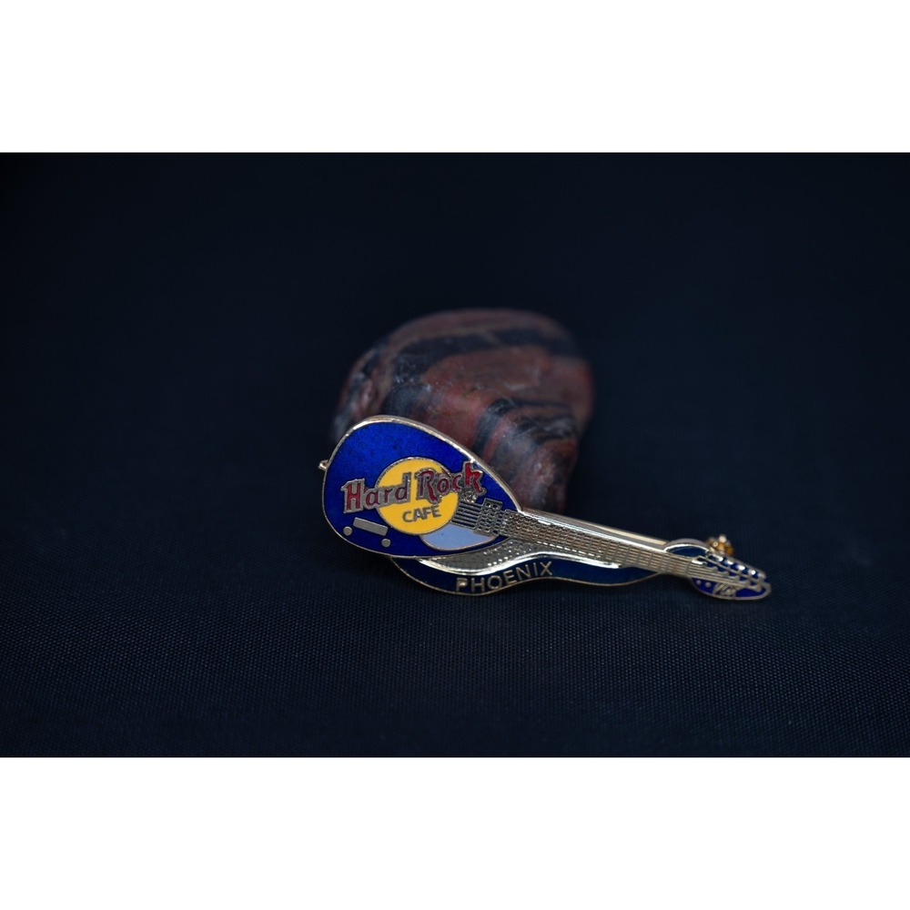 Hard Rock Cafe Pin Phoenix 1998 Brian Jones Blue Guitar Dead Rocker Series